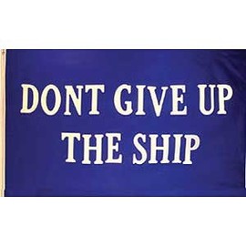 EagleEmblems Flag USA Dont Give Up The Ship Poly 3ft X 5ft