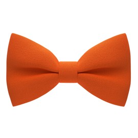 Bow Tie House Men's Classic Pre-Tied Bow Tie Formal Solid Tuxedo (Large, Pumpkin)