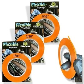 LiME LiNE 1/16" Flexible Vinyl Fineline Masking Tape for Pinstriping - Pack of 3