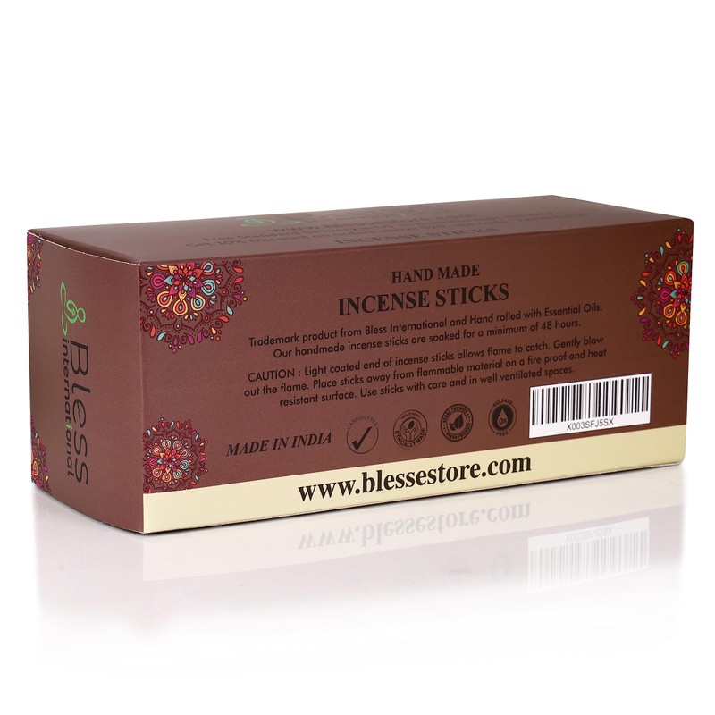 Bless-Cedar 100%-Natural-Handmade-Hand-Dipped-Incense-Sticks Organic-Chemicals-Charcoal-Free Purification-Relaxation-Positivity-Yoga-Meditation Best-Woods-Scent (500 Sticks(26 OZ))