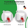 RedStar24 2x Cat6A Universal-Netzwerkdose mit 2x RJ45 Ports - 10