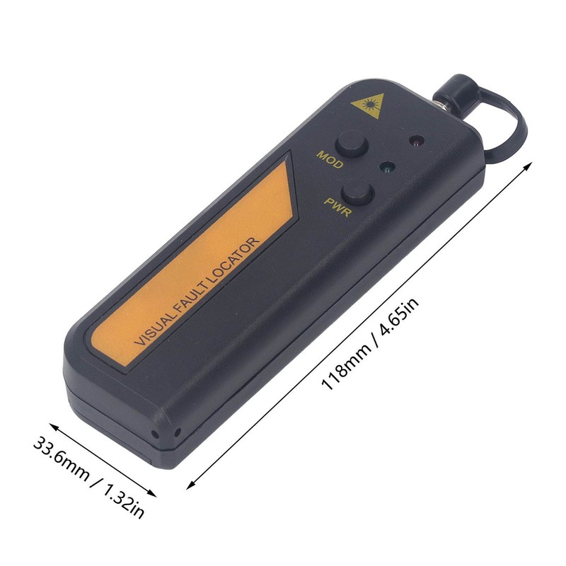30KM VFL Fiber Optic Visual Fault Locator High Accuracy 2.5mm