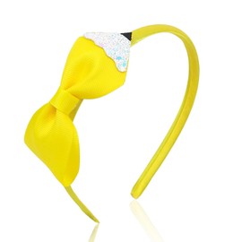 Roffiy Back to School Headband - Pencil Hairband for Teachers & Students - Cute Yellow & Pink Pencil Hair Hoop - Fun Hair Accessories for Classrooms, Parties, and School Spirit (yellow pencil)