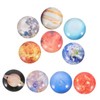LALAFINA 10pcs Round Glass Patches Craft DIY Jewelry Materials Scratch-Resistant