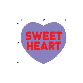 Beistle S74005AZ6, 24 Sheets Candy Heart Stickers, 4.75'' x 7.5''
