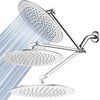 AquaSpa 9-inch Round Rain Shower Head (180 degrees Adjustable) PLUS