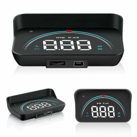3.5" Car OBD2 HUD Head Up Display Overspeed MPH/KMH Speed & Water Temp Warning