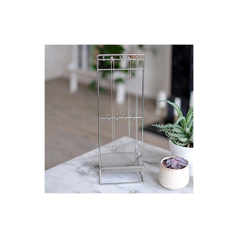Stackers Pebble Grey & Chrome Jewellery Stand