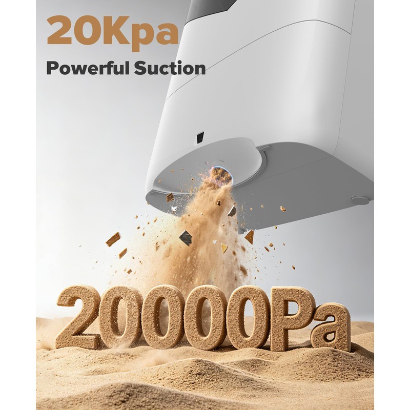 Touchless Vacuum Automatic Dustpan, Bagless, 20Kpa Suction & Auto Sensors