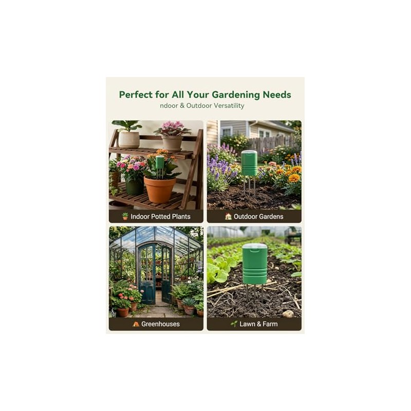 Nexuslab Wireless Soil Moisture Meter with LCD Receiver – 3‑Probe