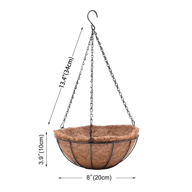 EIMQUVW 4 Pack Hanging Planter Basket with Coco Coin Liner
