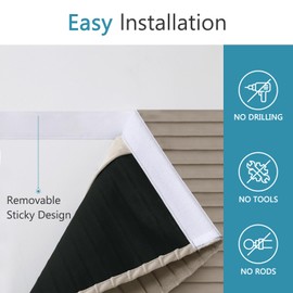 Muamar French Door Curtains Privacy Door Blind, Front Door Window Curtain, Venetian Blinds Style Door Window Cover, 1 Panel (Light Brown, W25” x L20”)