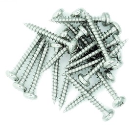 No.5 x 1.4 (3.5mm x 35mm) Pozi Pan Chipboard Screw - Stainless Steel (A2) (Pack of 20)