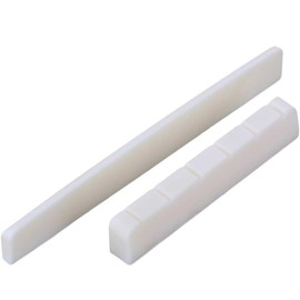 Bone Guitar Bridge and Saddle Set for 6-String Folk and Classical Guitars (52x6x9mm & 80x3x9mm, 2pcs)