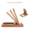 Etokon.Org Bamboo Phone Stand and Tablet Stand, Foldable Universal Adjustable