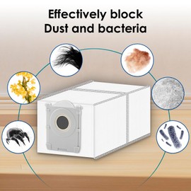 (6 Pack) X8 PRO OMNI Replacement Dust Bags Compatible With ECOVACS DEEBOT X8 PRO OMNI/ T50 MAX PRO Omni/ T50 PRO Omni Robot Vacuum Cleaner, Vacuum Replacement Dust Bags, Accessories Kit, Vacuum Bags