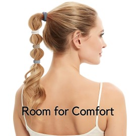 HBY - Corbatas para cabello grueso o rizado. Coleteros antideslizantes sin costuras para coletas, para el pelo, para mayor comodidad, 8 mm, 12 unidades