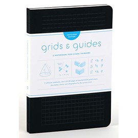 Grids & Guides Softcover (Black): Two Notebooks for Visual Thinkers (classic black notebooks, 5.75 x 8.25", with grid paper in eight patterns, ideal for designers, architects, and creatives)