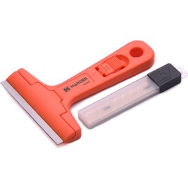 Edward Tools Razor Blade Scraper Tool with Replacement Blades - Scraper for Glass Top Stove, Cleaning Kitchen, Remove Stickers, Caulk, Clean Tile, Windshield - Quick Blade Change - Steel Alloy Blade