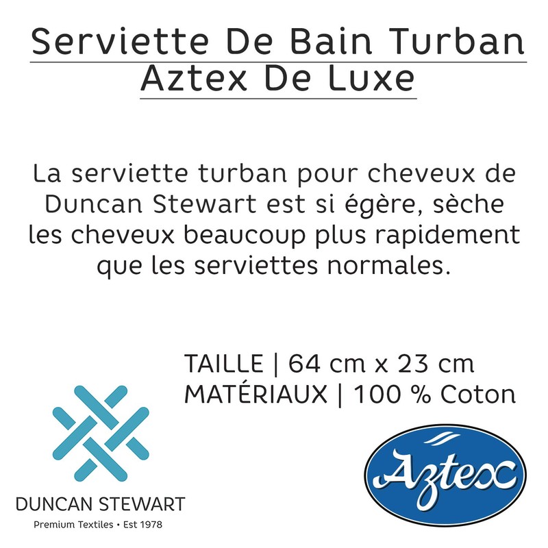 aztex Luxury Hair Turban Towel, Head Wrap Towel, Hair Drying