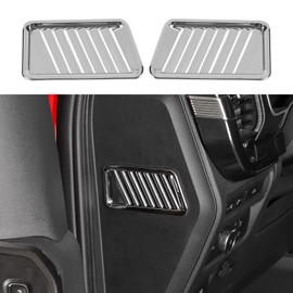 Linskip Side Air Vent Cover Compatible with Ford F150 2021 2022 2023, Dash Vent Trim, Interior Accessories(Chrome)