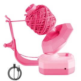 TechVizrs Yarn Winder, Electric Yarn Ball Winder for Crocheting, Yarn Knitting Loom, Automatic Yarn Spinner Wool Winder, Ideal Aid for Knitting Lovers (Pink)