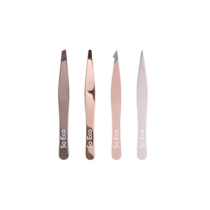 So Eco Rose Gold Tweezers Set of 4