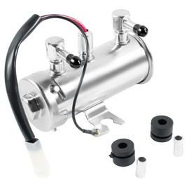 12V Electric Universal Fuel Pump Replacement for Petrol Diesel Cars and Vans Red Top Style, Engine Electric Fuel Pump Metal