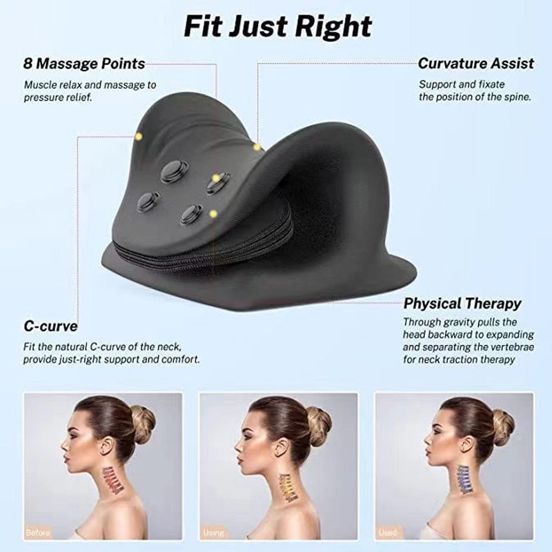 Neck Cervical Traction Device Pillow Multifunctional Tension Relief Muscle Relaxation