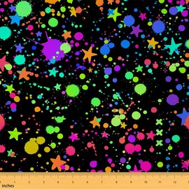 Tie Dye Waterproof Outdoor Fabric Boho Hippie Fabric by The Yard Kids Tie Dyed Upholstery Fabric for Chairs Bohemian Gypsy Reupholstery Fabric Decor 1 Yard (L92*W150cm)