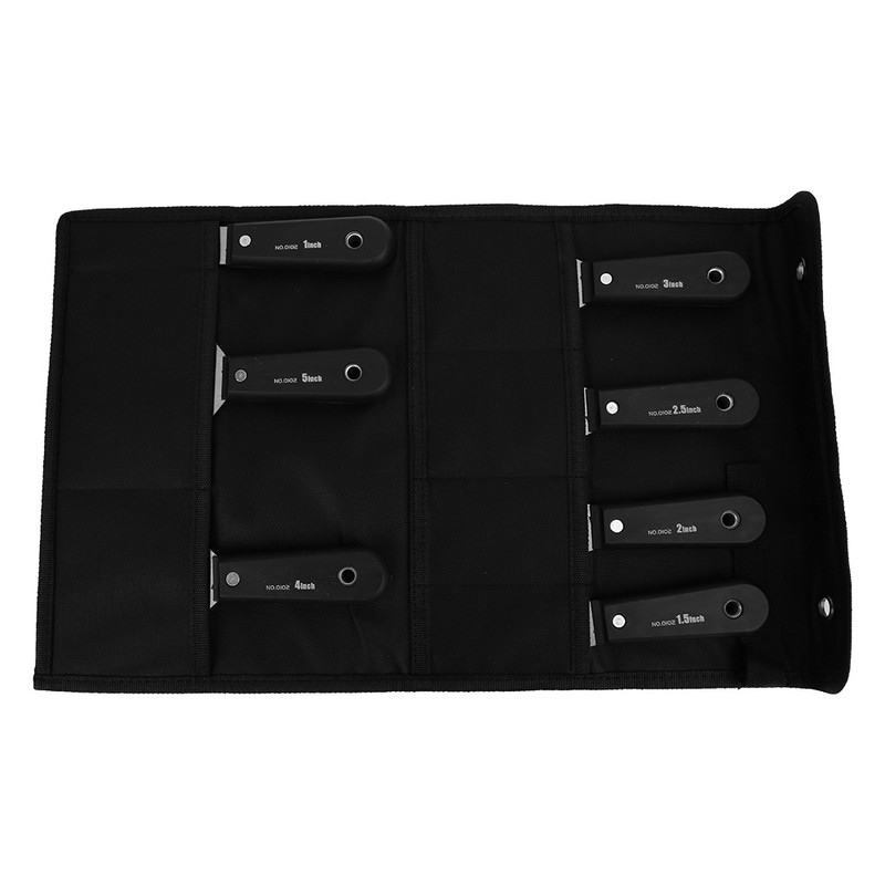 7 Pcs Putty Knife Portable 1in~5in Scraper Blade Wall Shovel