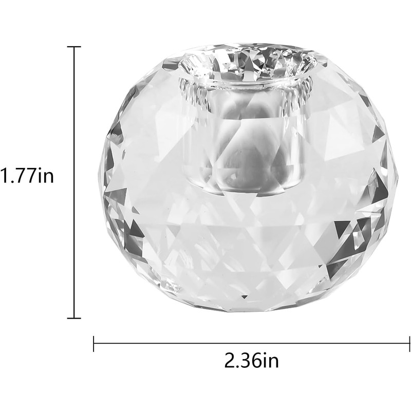 Marvala Candle Holders for Taper Holder Set of 2, Crystal