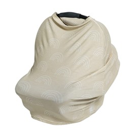 J.L. Childress 4-in-1 Multi-Use Cover - Stretchy Car Seat Canopy and Privacy Cover, Breastfeeding Nursing Cover, Dot Rainbow