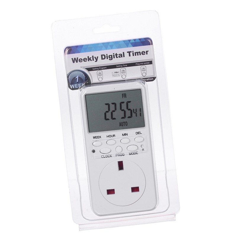 Digital Timer Switch Socket LCD Display Plug-in Programmable Time Switch