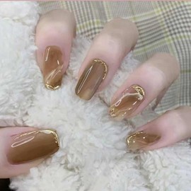 [Overseas] Gel Nail Sticker Wearable Nail Sticker Lightweight Lovelon Wearable Nail Patch Mano Nail Patch Nail Jf-Y242-Light Love+[ Toolkit] 20ea