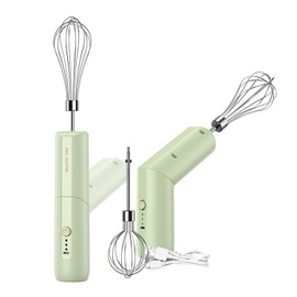 Aseech Foldable Hand Mixer, 3 Speed Adjustment, Cordless Hand Mixer, One-Push Operation, 2 Beaters Included, Removable Beaters, For Kitchen, Seasoning, Eggs, Jam, Whisk, Electric, Slim, Compact, 304 Stainless Steel