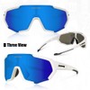 Queshark Cycling Glasses, TR90 Unbreakable Frame Polarized Sports Sunglasses, Bike