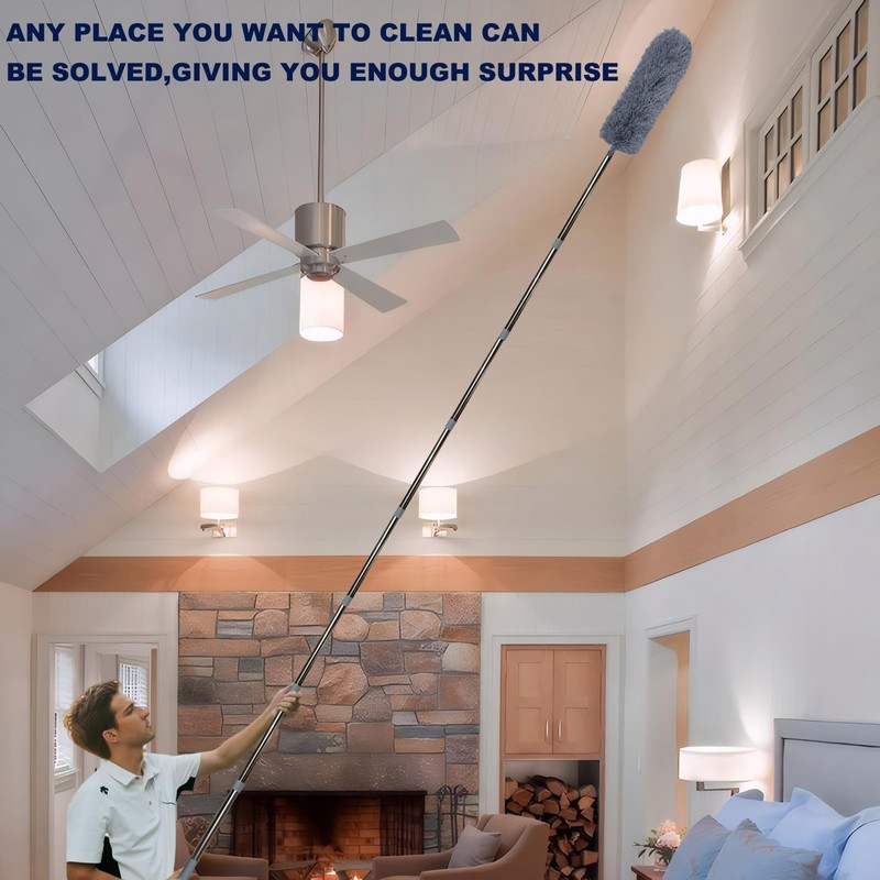 20+ Ft High Reach Ceiling Fan Duster & Cobweb &