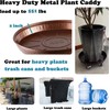 3 Packs 18” Metal Plant Caddy with Wheels Extra-large Rolling