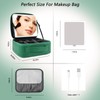 SLUMAZI Travel Makeup Bag with LED Mirror Travel Makeup Organizer