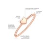 Glanzstücke München Women's Ring Heart Sterling Silver Rose Gold-Plated –