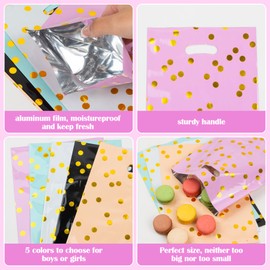 GIFOHAPY Party Favor Bags for Kids, 40PCS Goodie Bags for Birthday Party, 9.8" H*6.7" W Party Favor Gift Bags Plastic Candy Bags with Handle