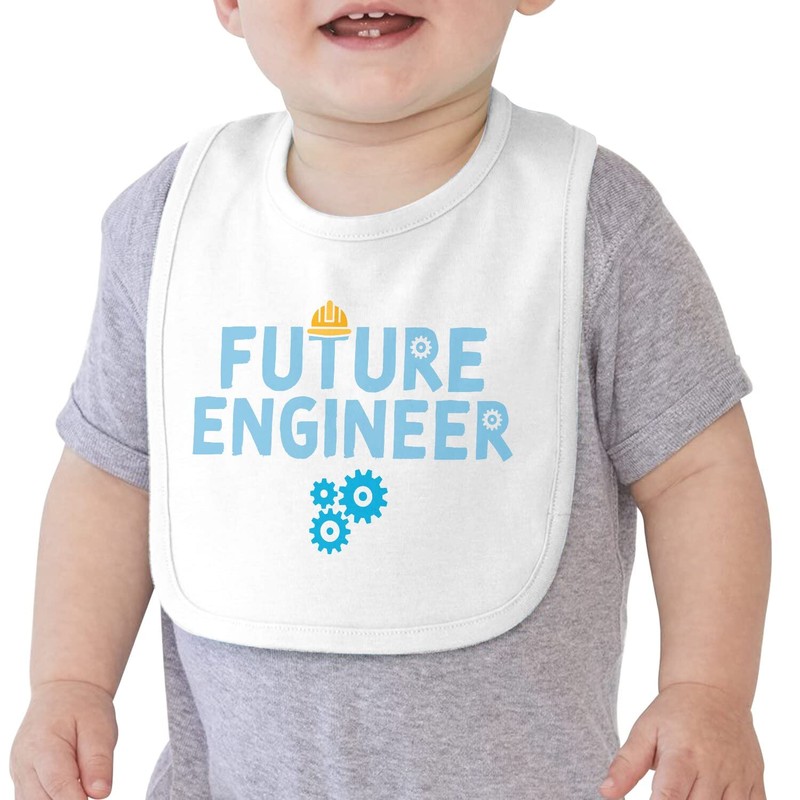 Fabulous Organic Cotton Baby Bib Future Engineer Engineer Work Science,