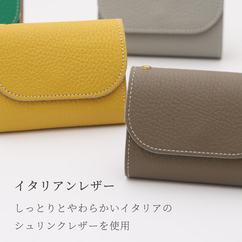 Kotkal Mini Wallet, Genuine Leather, Italian Leather, No Folding of