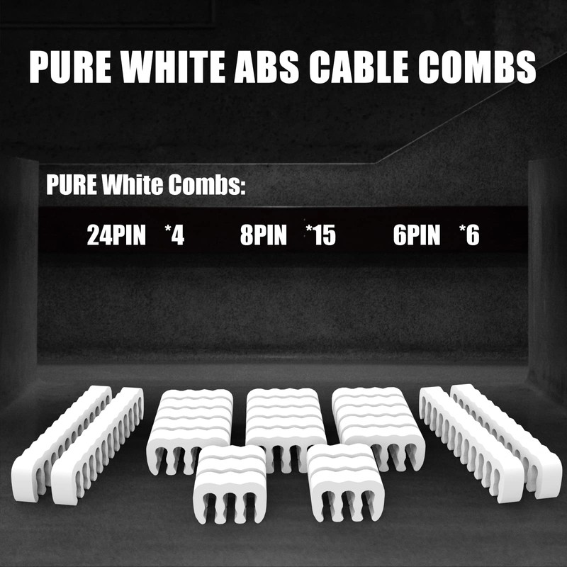 ABNO1 PSU Cable Extension Kit 30CM Length with Cable Combs,1x24Pin/2x8Pin(4+4)
