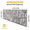 ROCKCOON 16 Pocket Wrench Roll Organizer, Rolled Tool Pouch Bag