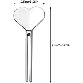 Silver Metal Manual Toothpaste Squeezer Heart Stainless Steel Dispenser Tube Squeezer Hand Cream Tube Key Roller Set Bathroom Accessories, Daily Living Tube Squeezing Aids, Tube Squeezers