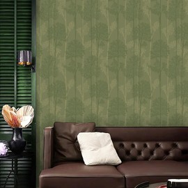 JiffDiff Green Peel and Stick Wallpaper, Botanical Tree Self Adhesive Wallpaper Renter Friendly Contact Paper for Bathroom and Cabinets Decor, 17.3" X 400"