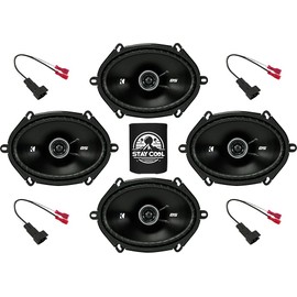 KICKER Speakers 6X8 inch for Ford F-650/F-750 2016-2019 Upgrade Kit - 4 Pack of DS Series with Harness, Coaxial Car Audio Front and Rear Panel Speaker DSC680, 43DSC6804