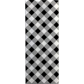 Jillson & Roberts 20" x 30" Printed Gift Tissue for Birthdays, Wine Bags, Weddings, Black Gingham, 48 Folded Sheets
